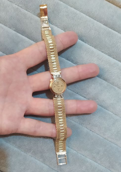 Золотые часы Чайка с бриллиантом 583СССР