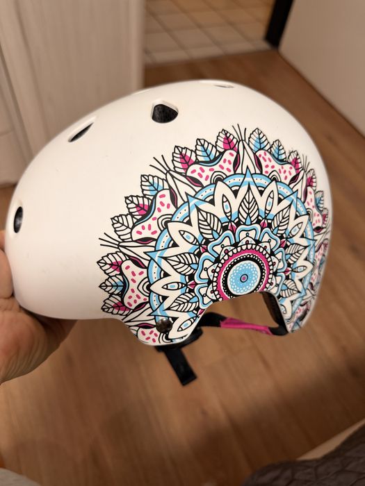 Детска тротинетка oxelo mid 5 лилава с окачване  и каска oxelo play 7