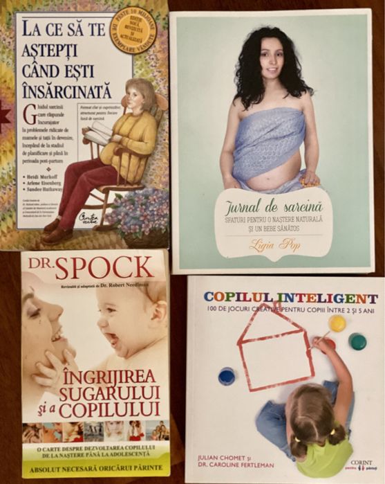 4 cărți pentru viitoare mămici, despre sarcină plus primii ani