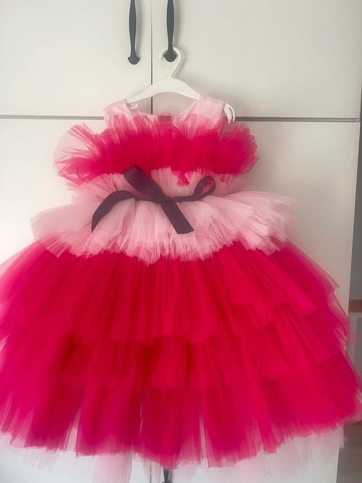 Детска официална Рокля с тюл 4-5 годинки