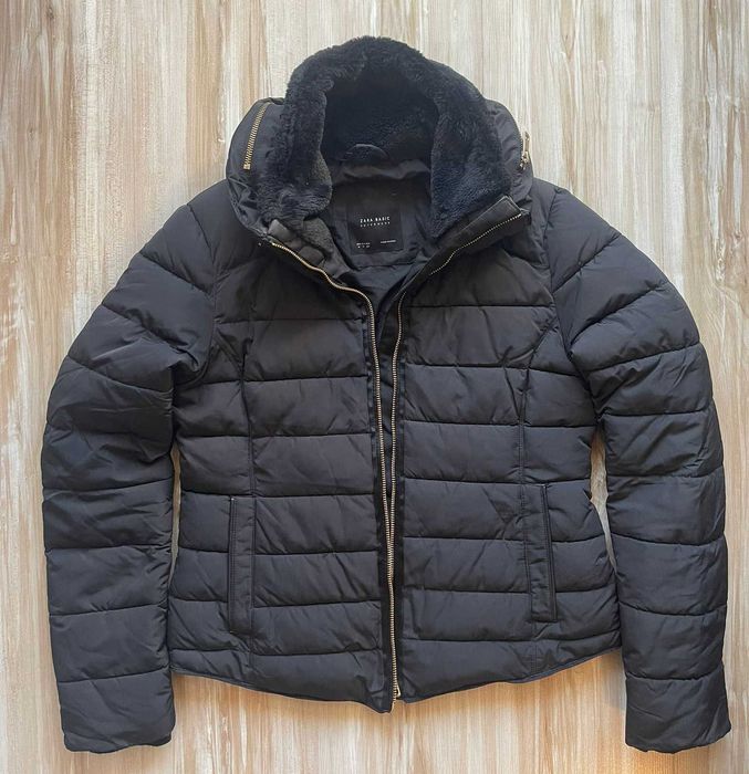 Geaca de iarna pentru femei, Zara, ca noua, marimea M, culoare neagra