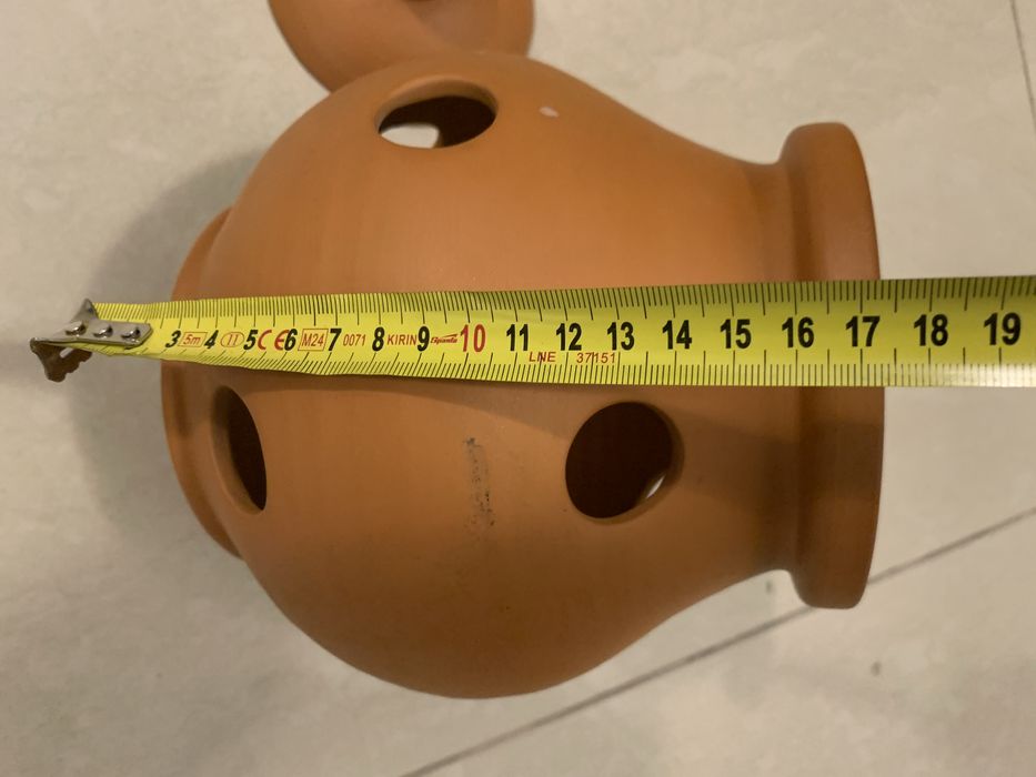 Vand vase argila aranjamente florale