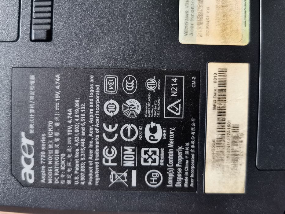 Laptop Acer Aspire 7720