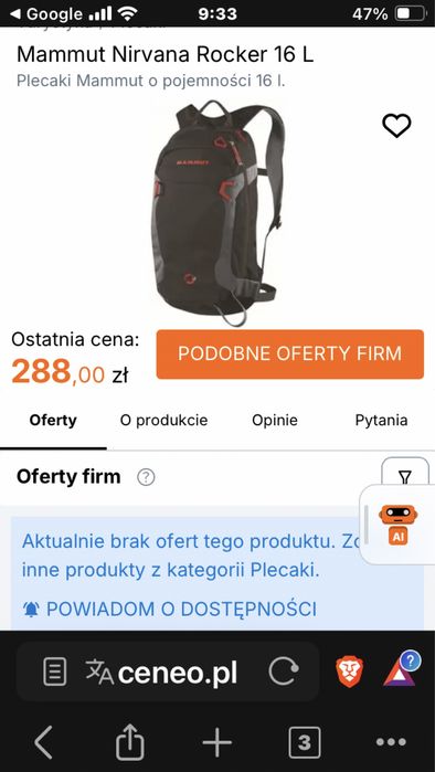 Rucsac mammut 16 l nirvana rocker  la jumate 50% reducere