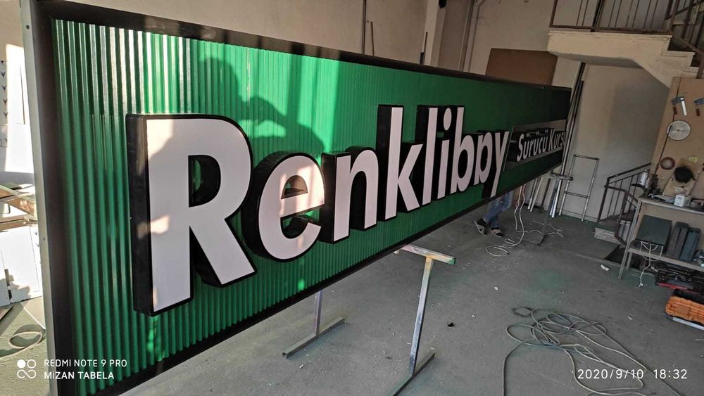 Объемные буквы, рекламная вывеска, сварка, баннер