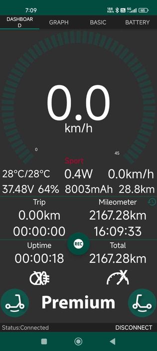 Trotineta electrica Xiaomi Mi Pro 2, imbunatatita, cauciucuri pline, revizie,desfacuta, curatata, gresata,cosmetizata, 2167KMparcursi, autonomie 27 KM