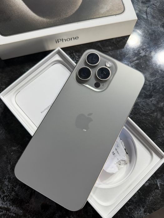 Iphone 15 pro max natural titanum  impecabil