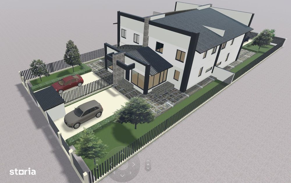 Vilă P+1 duplex la cheie cu 2 si 3 dormitoare și utilități