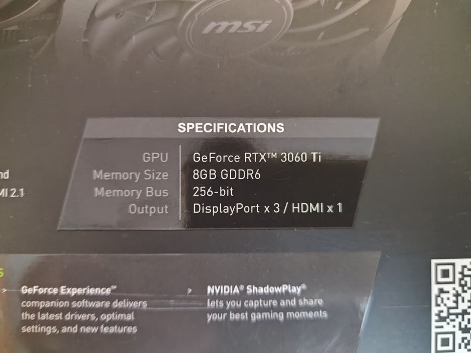 Видеокарта msi 3060ti