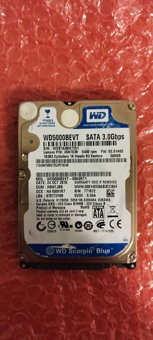 Твърд диск HDD 2,5"
