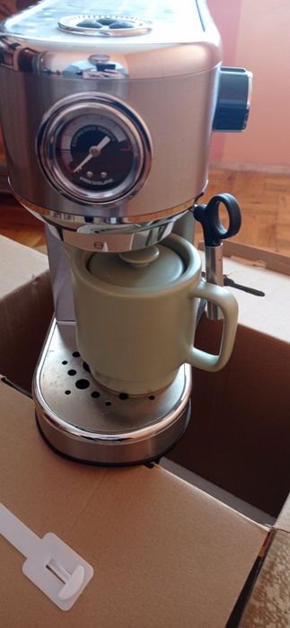 Еспресо машина Oliver Voltz, 1450W, 15 bar, 1L, Подгряване на чаши, Ав