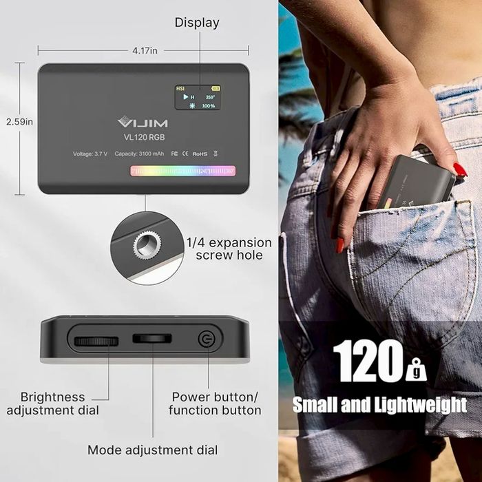 Осветление за камера VIJIM VL120 RGB LED