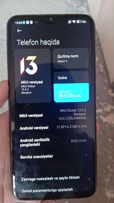 Redmi 9 srochni sotiladi