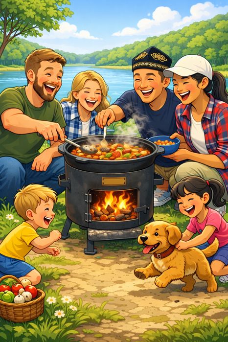 Прокат казан с печью