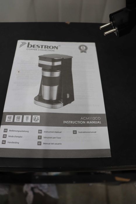 Кафемашина Bestron, изолирана чаша, смляно филтърно кафе, къмпинг,750W