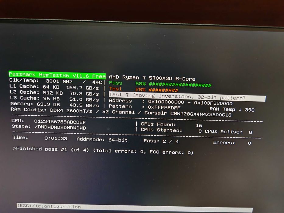 Kit DDR4 RAM 64GB(2x32) 3600MHz C18 1.35v CORSAIR VENGEANCE® RGB PRO