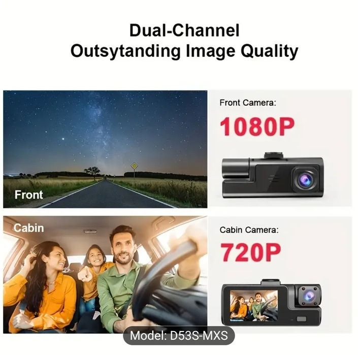 Car camera 170° ъгъл, авто камера, паркинг, night vision