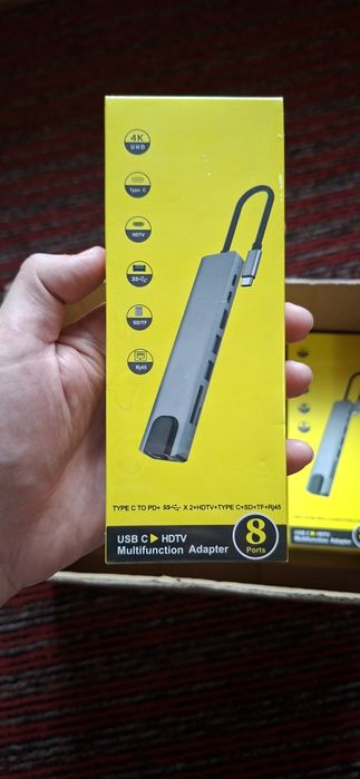 ОПТОВАЯ ЦЕНА Type c HUB 8in1, Для MacBook и ноутбуков