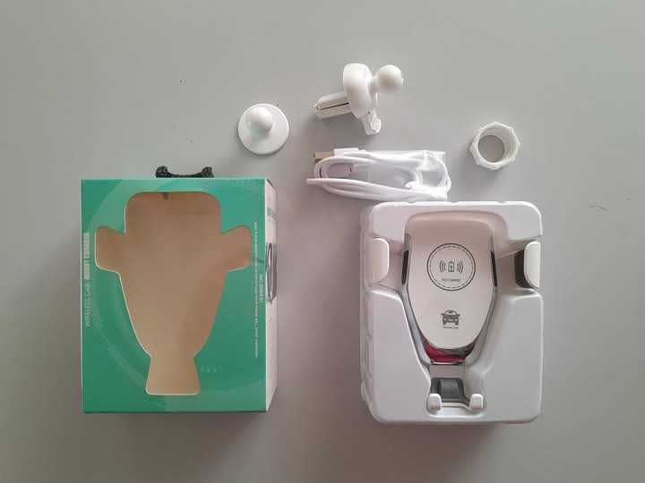 Suport telefon pentru mașină cu încărcare wireless