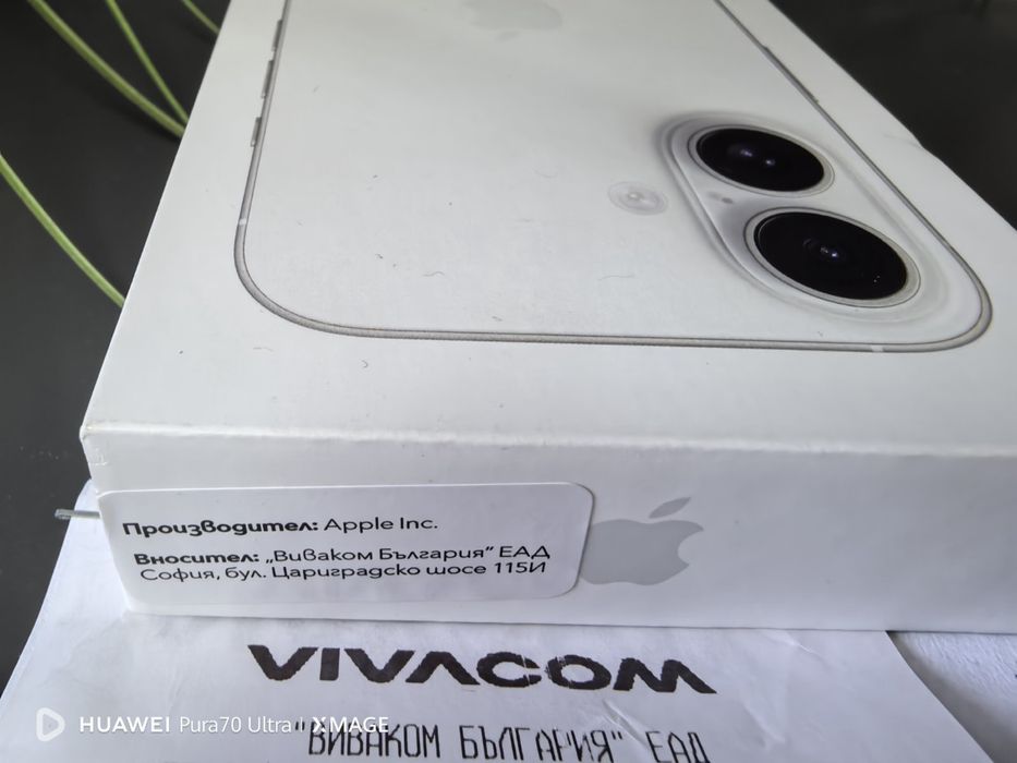 НОВ Iphone 16 White 128GB 24м. ГАРАНЦИЯ