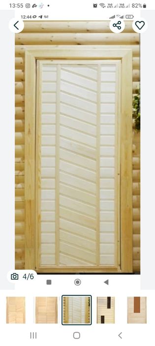 Двери для бани из дерева