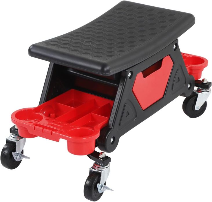 Професионален сервизен стол - сервизно столче до 150 кг, 4 колелца 360