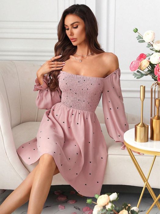 Рокля М размер в розово