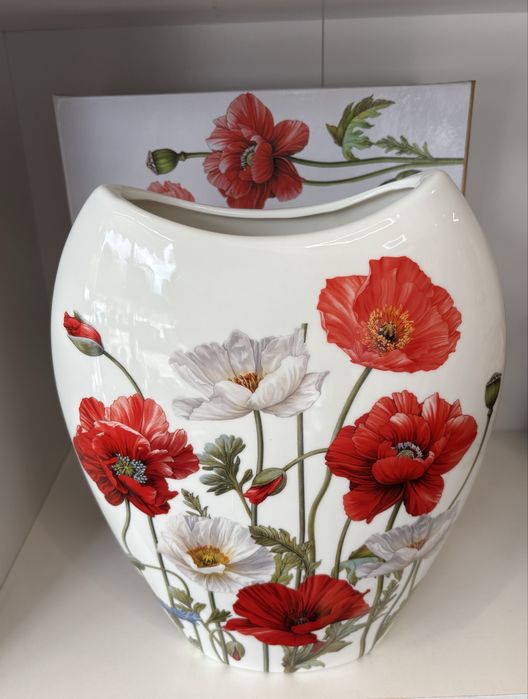 Уникална керамична ваза Макове