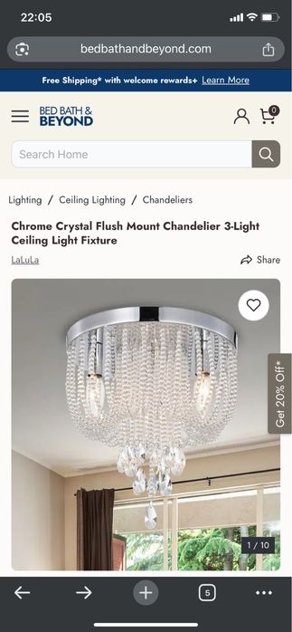 Нови плафони с кристали - 3 бр сребърно & 1 бр златно