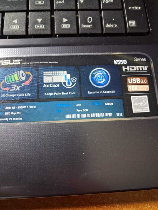 Vand Laptop Asus K55D