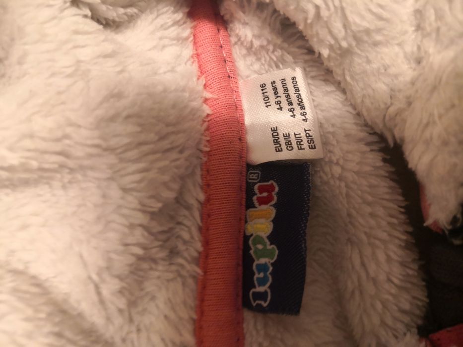 Hanorac cu blanita fetite, marime 110/116