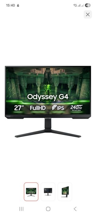 Монитор 27" Samsung LS27BG400EIXCI черный