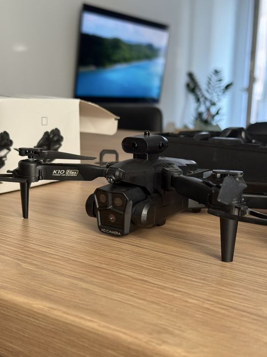 Dronă pliabilă K10 Max (IFAero) cu cameră HD, senzori evitare obstacole, telecomandă și cutie transport