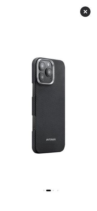 Husa de protectie Pitaka Ultra-Slim Aramida Magsafe pentru iPhone 16 Pro Max Black / Grey