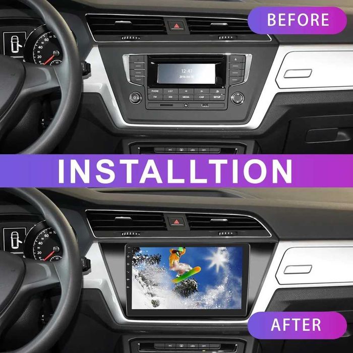Мултимедия, CARPLAY, WAZE, за VW Touran, Андроид, 2 DIN, volkswagen, 10”, навигация, Android, Touran VW, 2016, 2017, 2018, 2019 година
