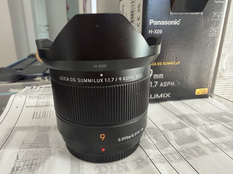 Panasonic Leica 9mm 1.7 ca nou, garantie