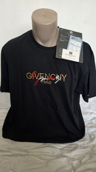 Tricou Givenchy, nou, negru, imprimeu cusut, eticheta Farfetch, S-XXL, unisex