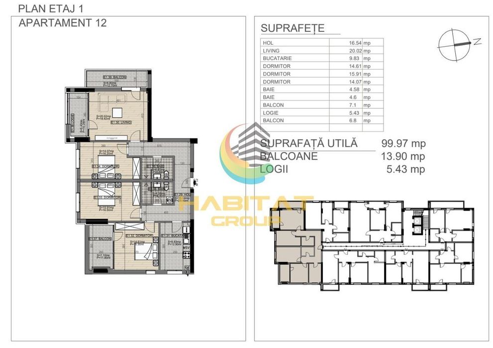 Apartament 4 camere / 120 mp / Brancoveanu- Turnu Magurele
