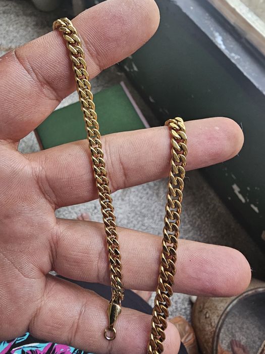 Позлатени с 14к злато гривна и верижка