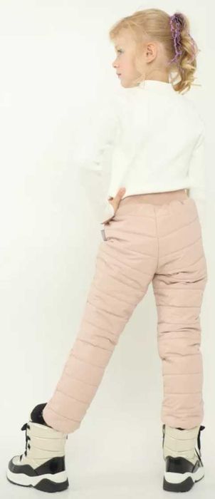Стеганые брюки для девочки, размер 116