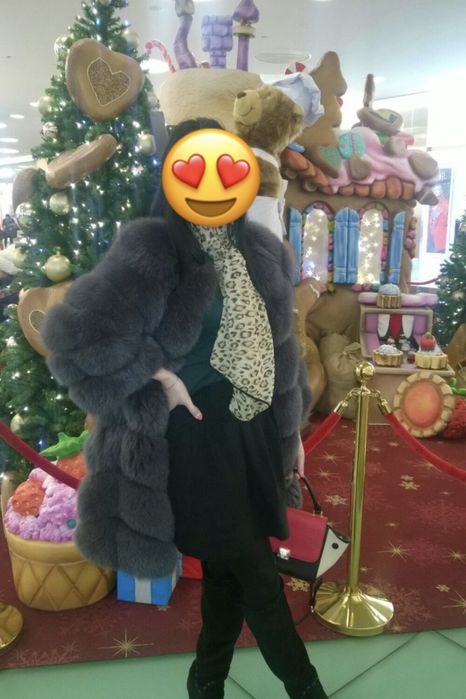 Шуба натуральный песец