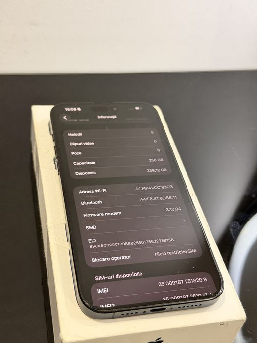 Iphone / 15 Pro Max / Blue Titanium / 256 GB / Fullbox /