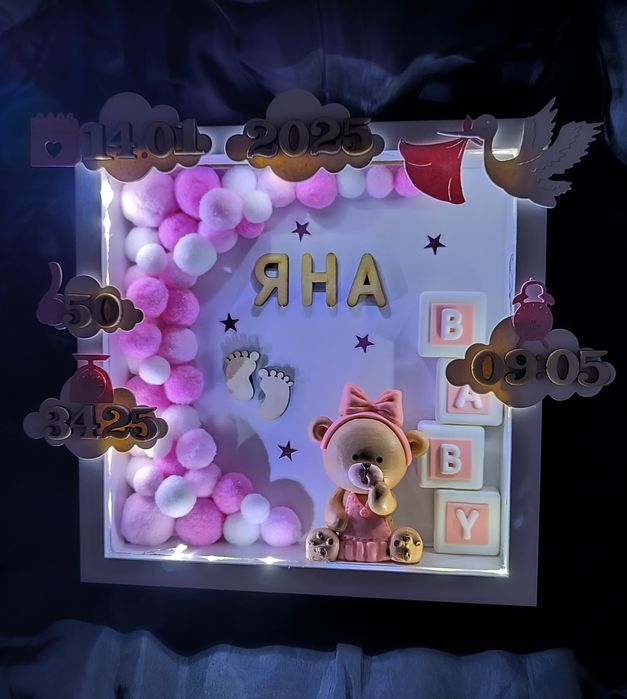 3D бебешка визитка