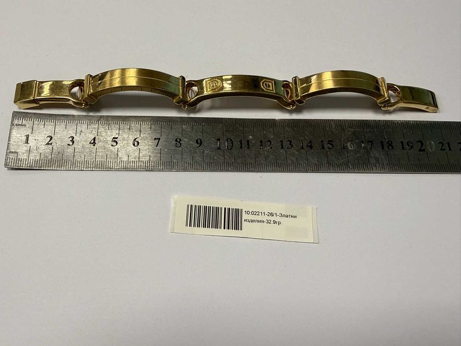 Златна гривна тип белезник - 32.9гр. - 14к.