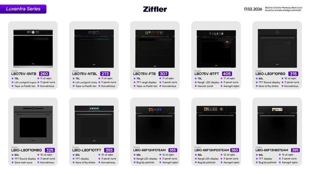 Духовые шкафы Ziffler техника со склада широкий ассортимент