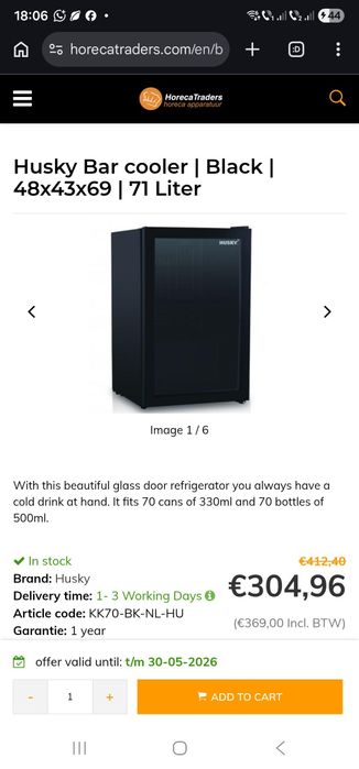 Mini bar Frigider vinuri bauturi Husky 70L