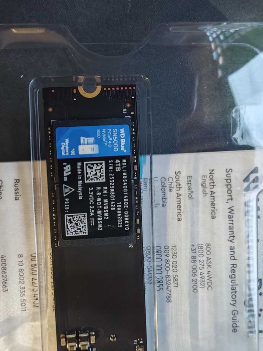 НОВ ! Western Digital Blue SN5000 SSD диск, 4TB, M.2 PCI Express 4.0 NVMe