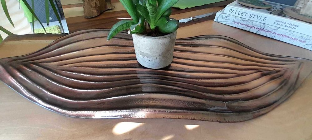 Tava decorativa Copper leaf