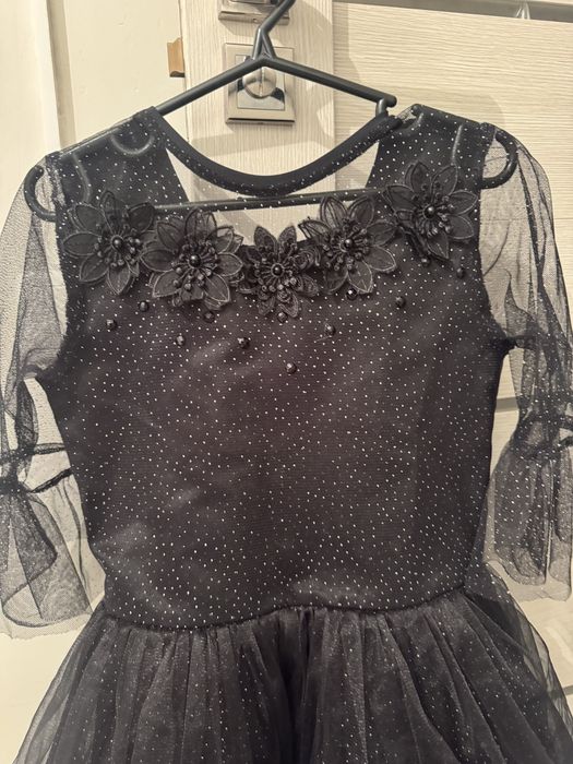 Черное платье для девочки 8-10 лет