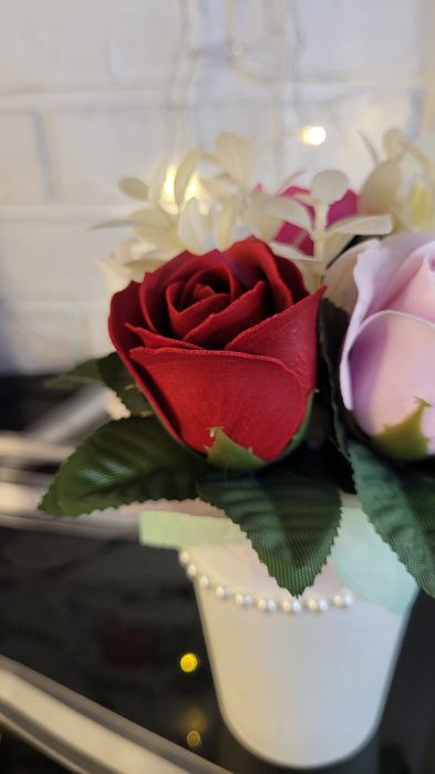 Букет из мыльных роз